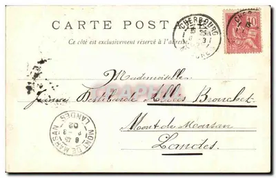 Cherbourg - El Gran Teatro y Fuente Mouchel — editor A.G.7, n°63/02 — Reverso