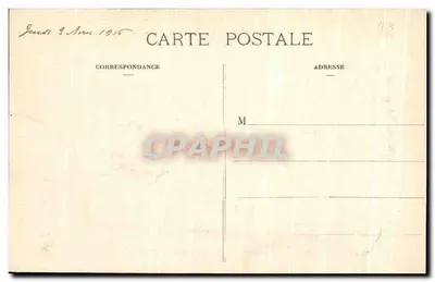 Cherbourg - Igreja Santa Trindade (século xv) e Estátua de Napoleão I — Glacé A. V., Coleção L. G. Saint-Pierre-Église — Verso