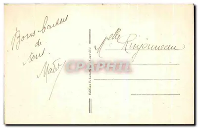 Granville Artystyczne — Ogólny widok plaży — Wyd. E. Lecoq, Granville, n°5 — Rewers