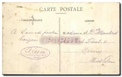 Granville (Manche) - A Eclusa do Bassin à flot — J. Sorel, editores, Rouen — Verso