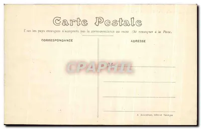 Bourges — Katedra, widok z Ogródka Arcybiskupa — A. Auzefans, wydawca Bourges, nr 613 — Rewers