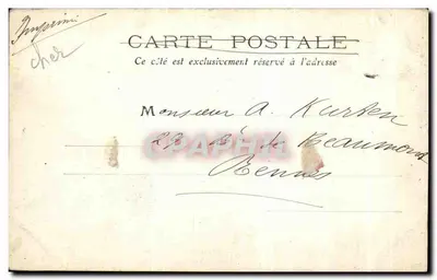 Bourges — Plac Cujas i Akademia Sztuk Pięknych — G. Imault, M.T. (wydawca) — Rewers