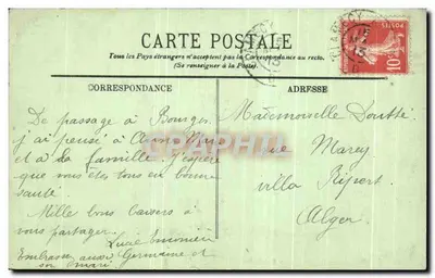Bourges — Południowa fasada Pałacu Jacques-Cœur — LL. — Drukarnia J. FOUCHRIER — Rewers