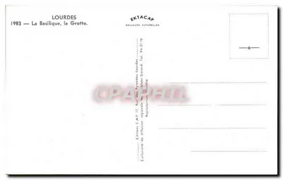 Lourdes — A Basílica, a Gruta — Éditions CAP 17 — Verso
