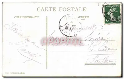Genebra - Quai des Eaux vives, o Salève e o Montblanc — Edição Eritian Photolos, Zurique, n° 498 — Verso