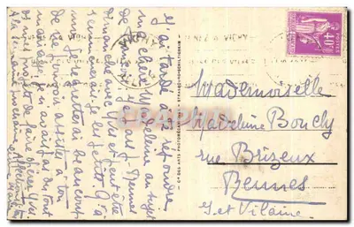 L'Ardoisière vicino a Vichy — Ponte sul Sichon — C.A. degli Arti Fotomeccanici, n. 322 — Verso