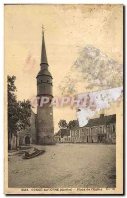Congé-sur-Orne (Sarthe) — Place de l'Église — editor DD 731