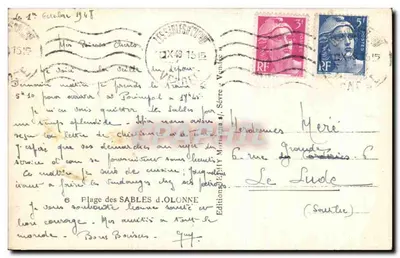 Plage des Sables d'Olonne — vue aérienne — JERLY — Verso