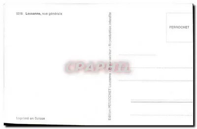 Lausanne, ogólny widok — Wydawnictwo PERROCHET, nr 5316 — Rewers