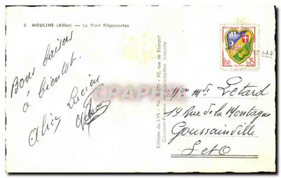 Moulins (Allier) — O Ponte Régemortes — Éditions du LYS — Verso