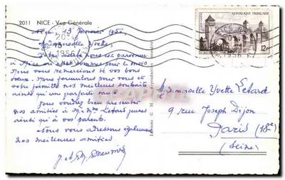 Ogólny Widok Nicei — Wydawca G. M. — N° 2011 — Rewers