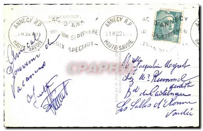 Lago d'Annecy — Regatas — Edições G. Maret, Annecy — Verso