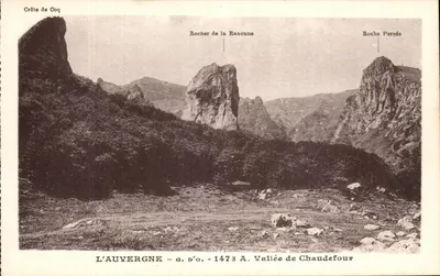 Crête de Coq — Rocher de la Rancune, Roche Percée — J. Goustefongeas, edit., Ottignies (P.-de-D.)