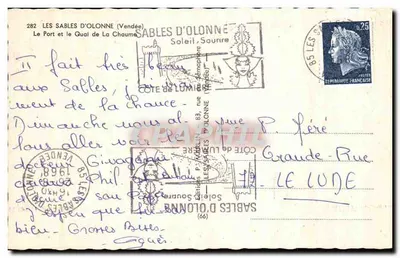 Les Sables-d'Olonne — Het Haven en de Kade van de Chaume — Uitgaven P. Marlin — Achterkant