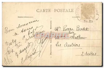 Mervent (Vendée) - O Pont-Diet — editor J. Roupin, n° 301 — Verso