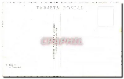 Burgos — La Catedral — Éditions ARIBAS Zaragoza — Achterkant