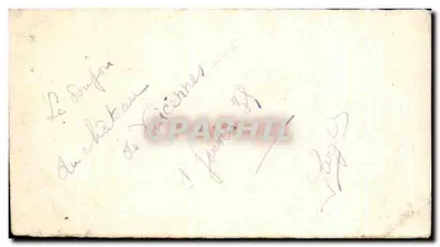 Le Château de Concierres — dessin de souffleur — éditeur non imprimé — Verso