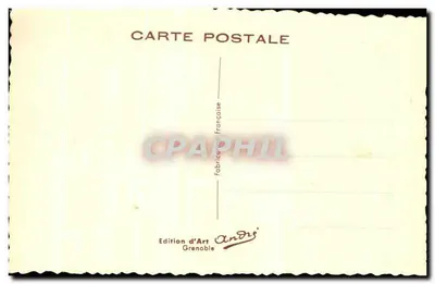Pamiątka z Alp — suszone kwiaty — Édition d'Art André, Grenoble — Rewers