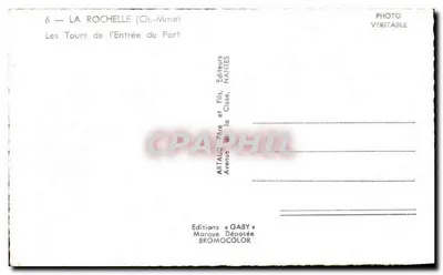 La Rochelle — As Torres da Entrada do Porto — Editores Gaby, Nantes — Verso