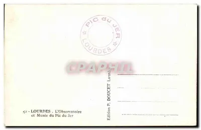 Obserwatorium Pic du Jer — Lourdes — Wydawnictwo P. Doucet — Rewers
