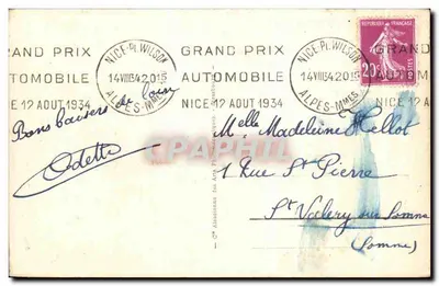 NICE - Panoramiczny widok na Promenade des Anglais — Stara pocztówka nr 435, wydawca C.R.A. — Rewers