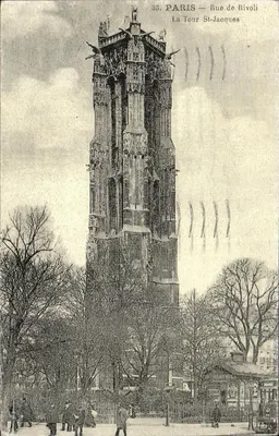 Paris — Torre Saint-Jacques — Rue de Rivoli — Cartas de Outra Época