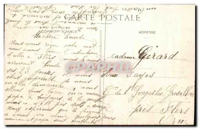 Caen — Abside da abadia dos Homens — editor desconhecido, n°3 — Verso