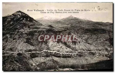 Alto Vallespir - Valle del Tech, Strada di Prats de Mollo, Fabbrica di Puy Redon con il suo bacino