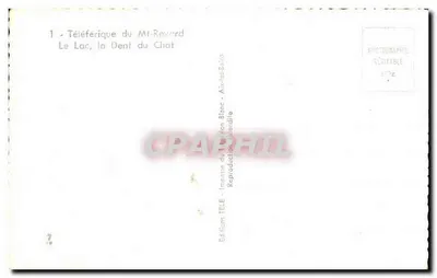 Kabelbaan van de Mount Revard — Het meer, de Dent du Chat — Edities Télé — Achterkant