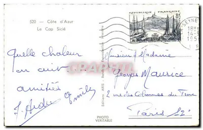 O Cabo Sicié — Costa Azul — Éditions ARIS, n°520 — Verso