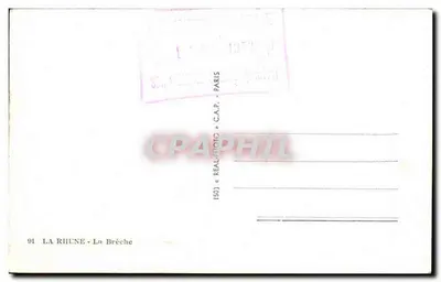 La Rhune - La Brèche — vista del treno a cremagliera — editore C.A.P. n° 91 — Verso