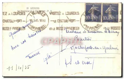 Lourdes — Bazylika i Pia dnia — Wydawnictwo P. Douce — Rewers