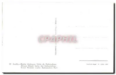 Sevilla — Alcázar Królewski: Salón de los Embajadores — Wydawca HELLLOTHA ÁTILLOTA — Madryt — Rewers