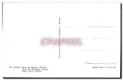 Sevilla — Plac Hiszpański: Galerias — Heliotipia Española, Madryt — Rewers