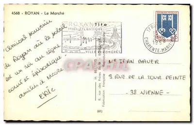 Royan - Le Marché — reproduction — M. Berfaud (67) — Verso