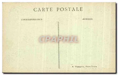 Azay-le-Rideau (Indre-et-Loire) — Het Kasteel - Zolder met kachel van François Ier — A.P. — Achterkant