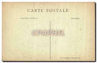 Tours (I.-et-L.) — Dzielnica Halles, Bazylika św. Martyna i Tours Charlemagne oraz zegar — A.P. — Rewers