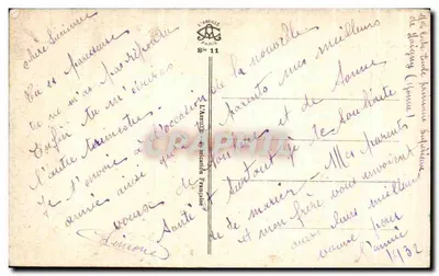 Dwa elany w zimowej lesie — Wesołych Świąt — L'ARENILE, Paryż, seria 11 — Rewers