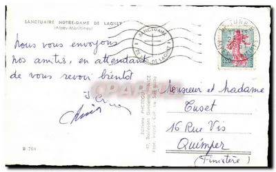 Nossa Senhora de Laghet — Santuário da Virgem — Éditions Photoguambette — Verso