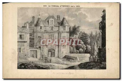 O Castelo de YERRES cerca de 1800 — gravura — M. Manuel fot. & Cie, Yerres
