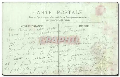Tarjeta postal antigua La Dauphine Col de Beldonne Vista sobre los Macizos de las Grandes Rousses y la Meije — Reverso
