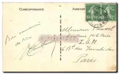 Antieke ansichtkaart Nice De Tuinen — Achterkant