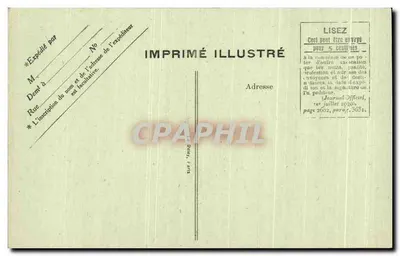 Paris — Os Boulevards vistos da Madeleine — Imprimé Illustré, n° 4021 — Verso