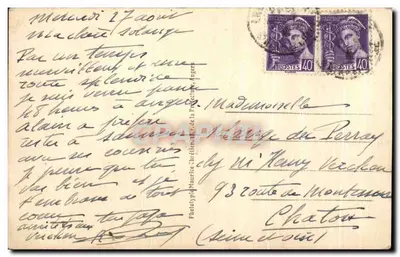Angers (M.-et-L.) — Zamek i jego kwitnące fosy — Wydawca Emoéla, n°20 — Rewers