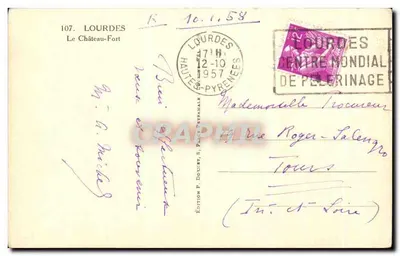 Lourdes — Zamek Fort — Wydawnictwo Edloy, nr 107 — Rewers