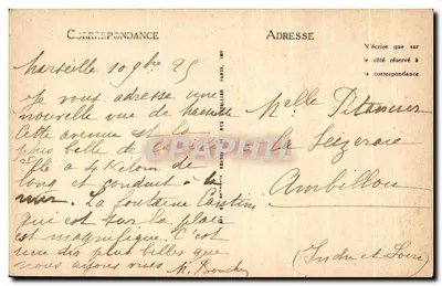 Marseille — Plac Castellane i Aleja Prado — LL — Rewers