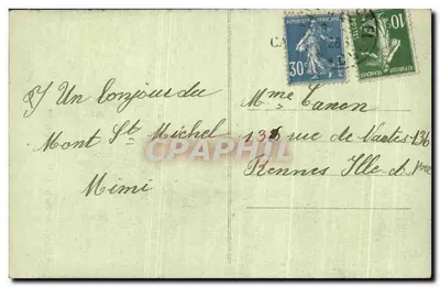 Mont Saint-Michel i jego cuda — Abpia, Święty Michał z Frémier nad szpilką — seria 72 — Rewers