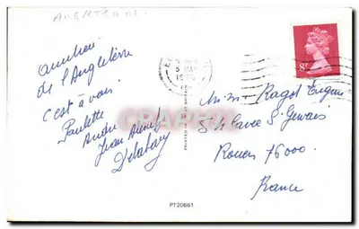Durham — Carte postale touristique — Éditeur non visible — Verso