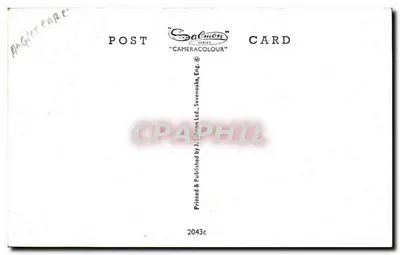 Bilhete postal antigo Rhone Wood Beach Saundersfoot — Verso