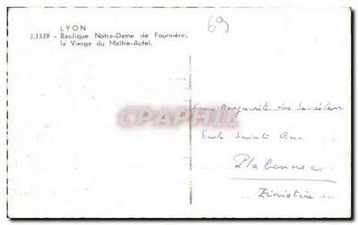 Basilique Notre-Dame de Fourvière — la Vierge du Maître-Autel — éditeur J.3339 — Reverso